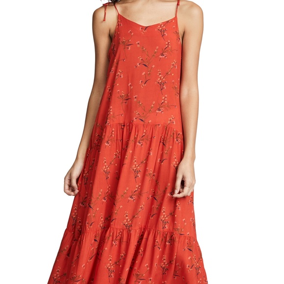 Kos Resort - Red Floral Sundress - Medium - Picture 6 of 11
